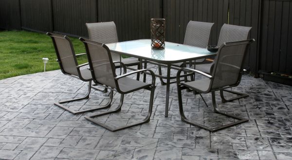 Backyard Concrete Stamping in Eagle